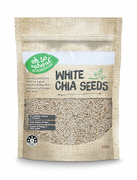 Oh So Natural White Chia Seeds, 350g, $6.99 