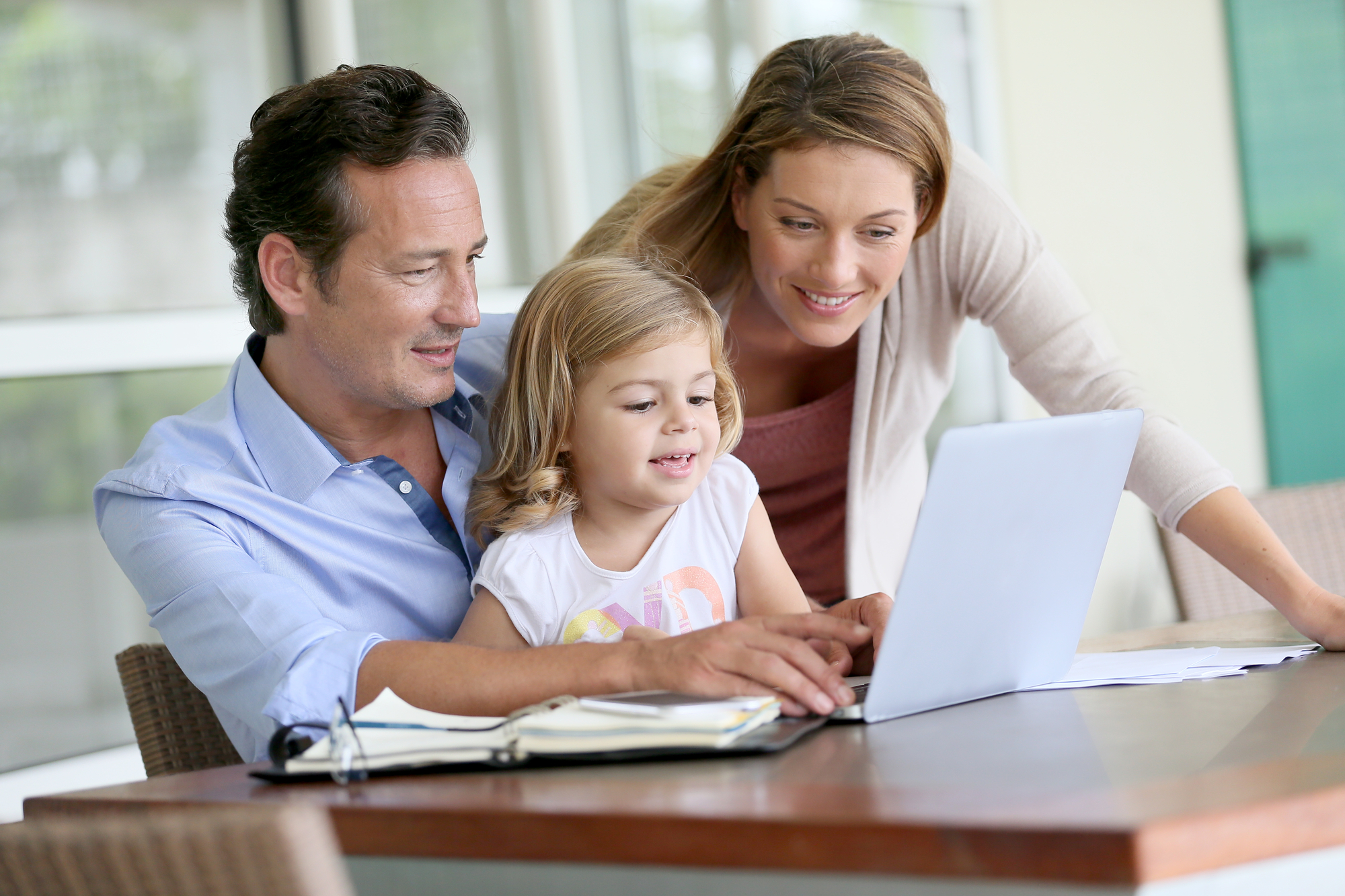 Parents work in a bank